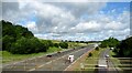 West Coast Mainline crossing the M6 motorway by junction 40