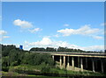 West Cosast Mainline passing under the M6 motorway at Tebay