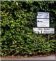 Bilingual Firs Road name sign, Llanvapley, Monmouthshire