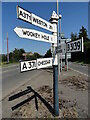 Direction Sign - Signpost  on the A371 at Haybridge