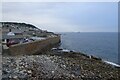 Outside the harbour wall