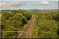 Railway towards Dinting Vale, near Glossop, Derbyshire