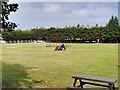 Mowing the grass at Langley Mill United Cricket Club