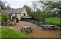 The Fox Inn (6) - beer garden, Great Barrington, Glos