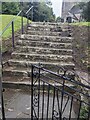 Churchyard entrance steps, Llanvihangel Crucorney, Monmouthshire