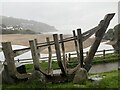 Boat sculpture at Aberporth