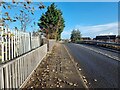 Crest of old railway bridge on Bankfield Lane