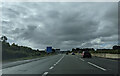 Sign for Scotch Corner rest area ahead on A1(M) heading south