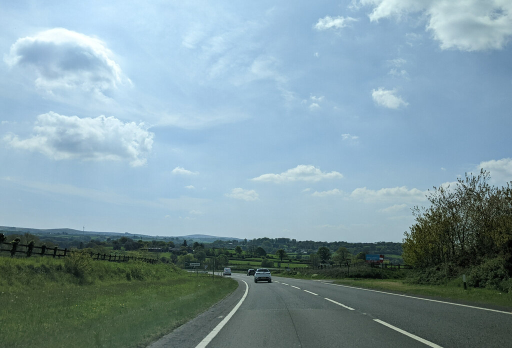 A30 Westbound With Treguddick Turning © Rob Purvis :: Geograph 