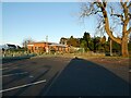 The village hall in Shawbury taken from the playing field car park