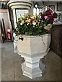 Flowers on the font