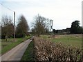 The Manor House (Left) and Church (Right) at Priors Dean