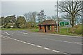 Bus shelter with an unusual history.