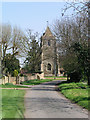 Looking east towards the church, Wentworth