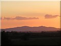 Malvern Hills at dusk.