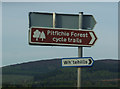 NJ6512 : Signs to cycle trails at Whitehills by John Aldersey-Williams