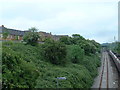 The London line with new houses at Stoke Gifford