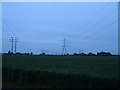 Telegraph Lines and Pylons dancing across the fields just north of Steventon.