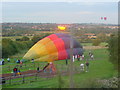 Balloon landing at Laceyfields Road