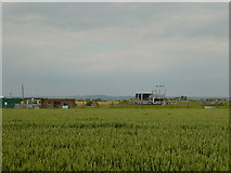 SZ8898 : Sewage Works behind a wheat field. by Janine Forbes