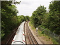 Piccadilly Line train from Wood End Road bridge