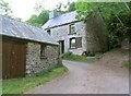 SN7725 : Buildings on the road from Llanddeusant to Cross Inn by Nigel Davies