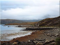 NC5658 : Disused jetties at Achuvoldrach by Bob Jones