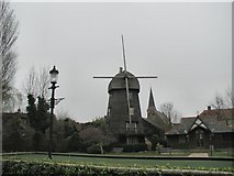 TQ0074 : Windmill & Bowling Green at Wraysbury by Phil Smith