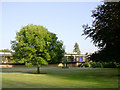 Staff Club, gardens and sculpture, Highfield Campus, University of Southampton