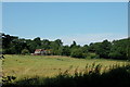 Privett station and farmland.