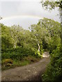 Rainbow over Kernsary track at Inveran