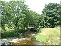 NY6717 : Footbridge, Hoff Beck at Hoff, near Appleby by David Medcalf