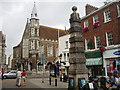 SY6990 : Town Pump and the Corn Exchange by Nigel Freeman