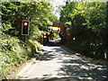 Railway bridge over the road near Edenbridge