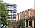 TQ2785 : Bartrams Hostel and Royal Free Hospital, Hampstead by David Hawgood