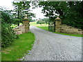 Gated Entrance to Busby Hall