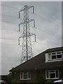 House with Pylon in Cheverells Green