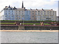 Bridlington beach, promenade & houses