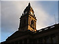 Morley Town Hall clock tower.