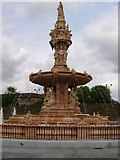 NS6064 : Doulton Fountain, Glasgow Green by Brian D Osborne
