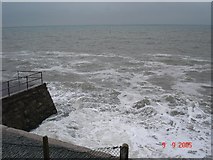 SH8778 : High tide at Colwyn Bay by Dot Potter