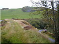 Earth dam which created Llyn Frongoch.