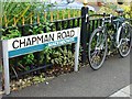 Chapman Road, Maidenbower - general pattern of street name signs in Crawley.