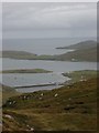 Vatersay (Bhatarsaigh) Causeway from near the summit of Beinne an Scuite