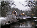 SK0048 : Consall Station in the Snow - 2004 by Linda Mellor