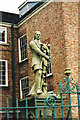 Statue of Oliver Cromwell in the grounds of The Academy