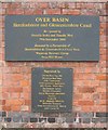 Plaque at Over Basin