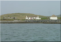 NF9381 : Berneray Hostel from Port Ludaig channel by Eilidh Carr