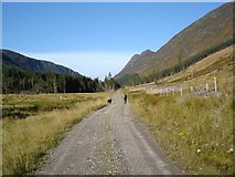 NH2753 : Forestry road in Gleann Meanich by Roger McLachlan