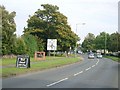 The approach to Byfleet from the west along Parvis Road